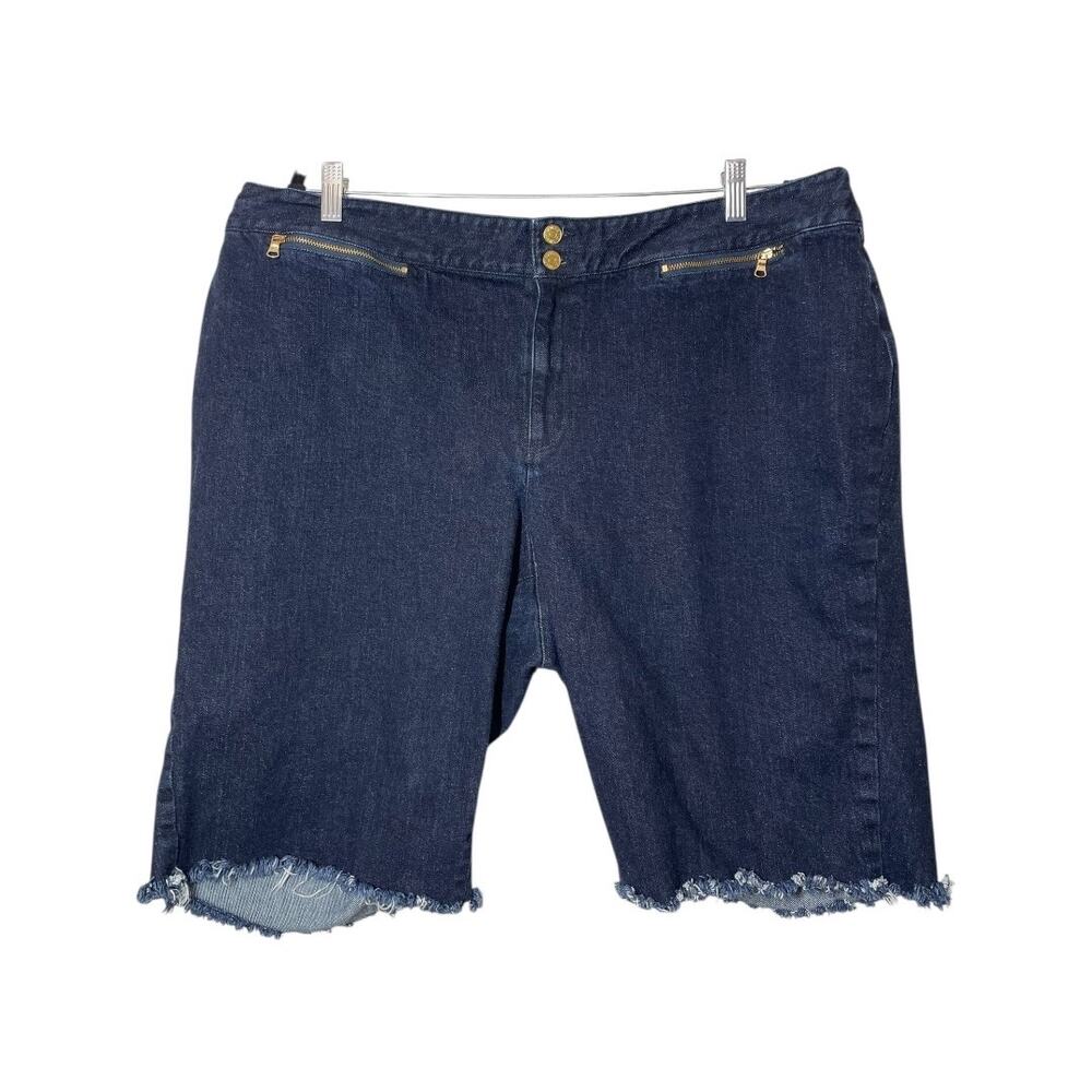 Lauren Ralph Lauren DIY Cut off Jean Shorts Size 20W Gold Details Pockets Jorts